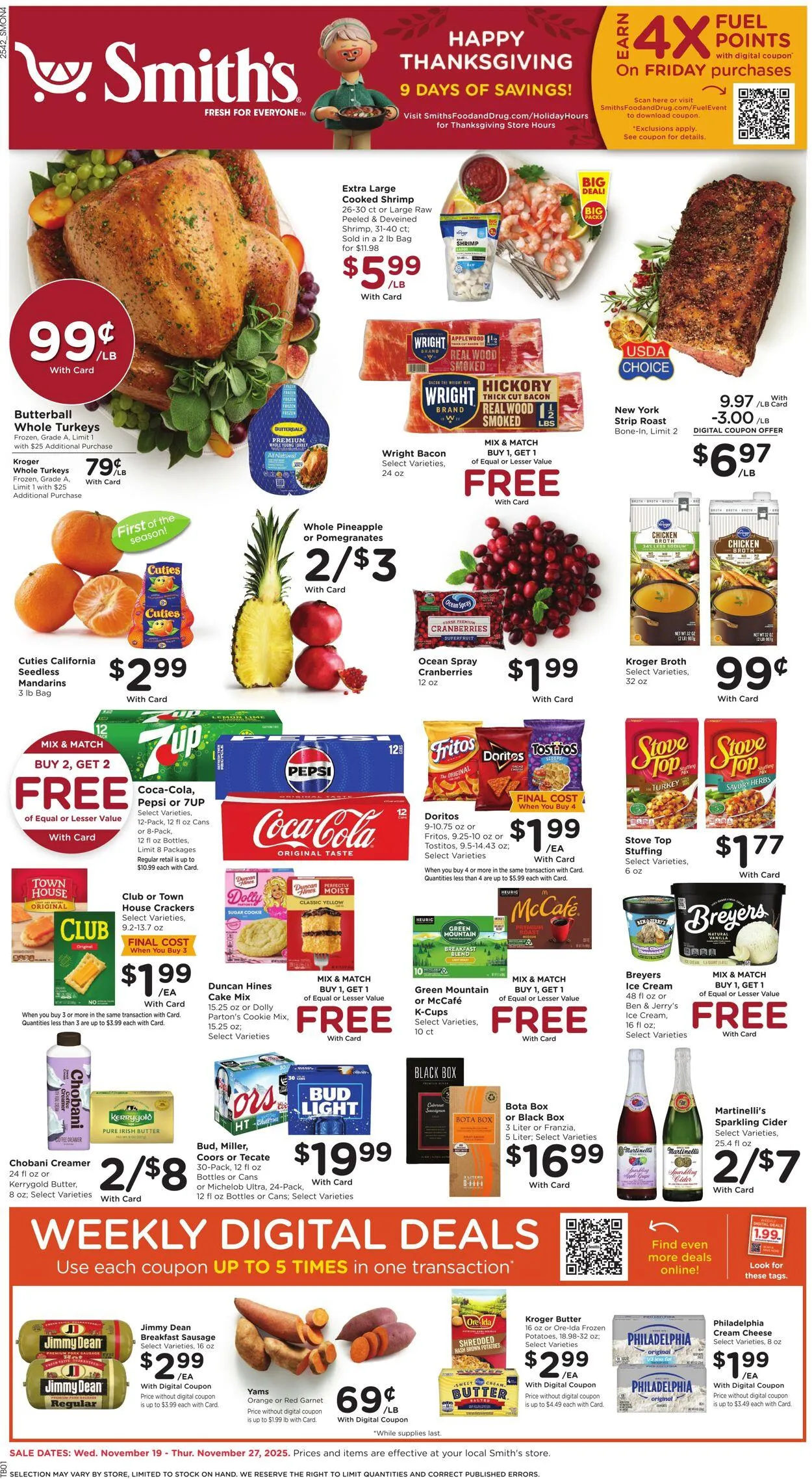 Weekly ad Smith's Current weekly ad from November 19 to November 27 2025 - Page 1