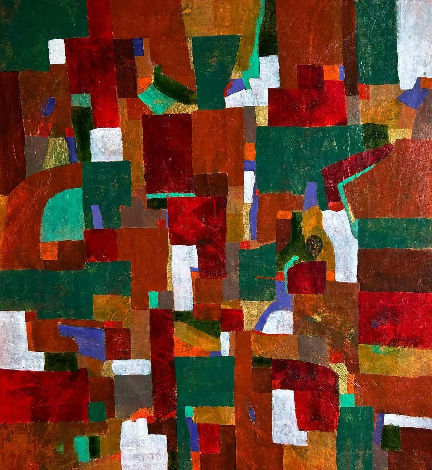 Luis Alexander Rodríguez (Ie-Xiua) Abstract Oil Painting. "Loneliness In The Abstract" 2025