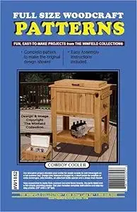 The Winfield Collection Cowboy Cooler Woodworking Project Plan: Western Rustic Woodworking Kit for Adults, All Seasons, Cherry