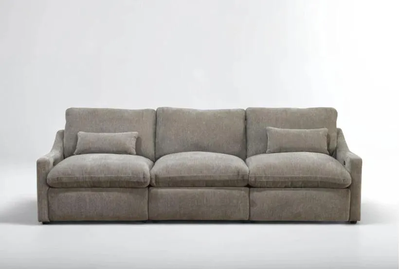 Kennedy Mocha Fabric 3 Piece Modular Sofa