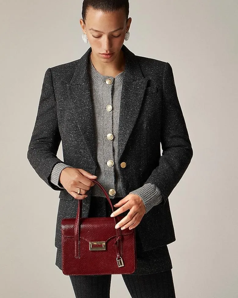 Vivienne blazer in Italian donegal wool blend