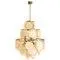 Three-Layered Murano Glass and Brass Chandelier, 1970