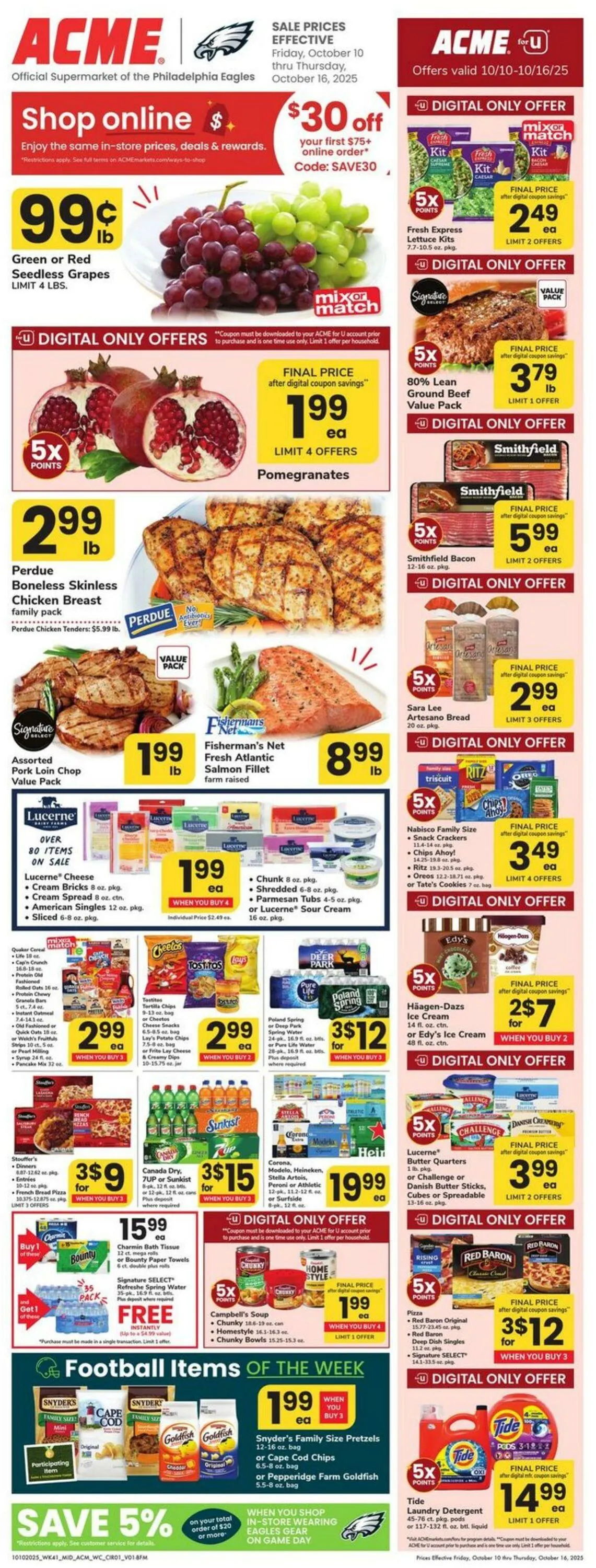 Weekly ad Acme Current weekly ad from October 10 to October 16 2025 - Page 1