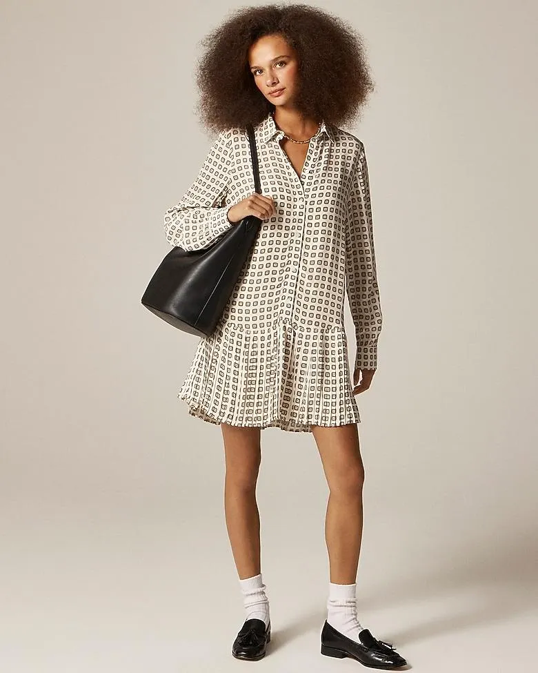 New Amelia shirt-dress in foulard print