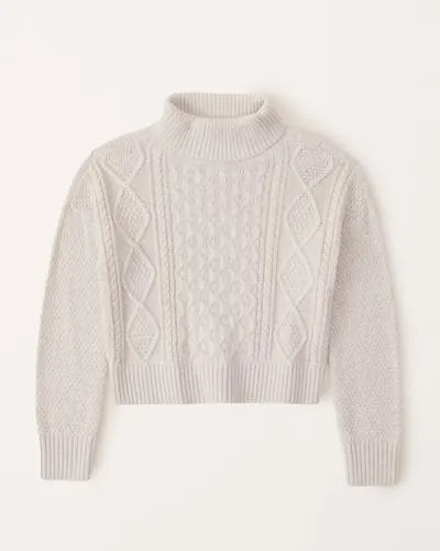 cable turtleneck sweater