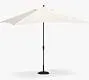 10' Rectangular Outdoor Patio Umbrella – Rustproof Aluminum Tilt Frame