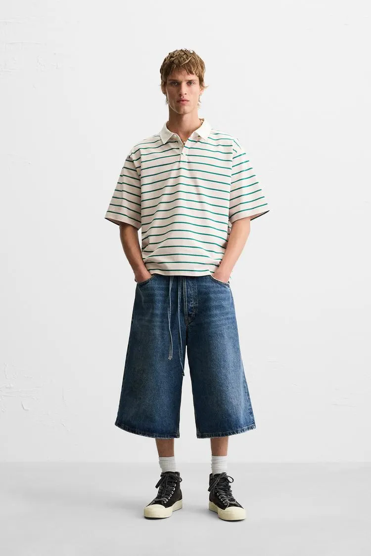 STRIPED RELAXED FIT POLO SHIRT