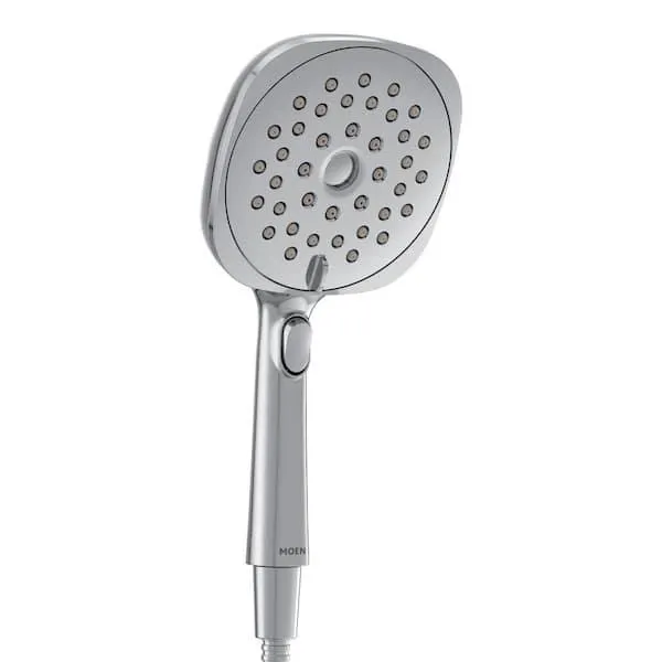 Verso Square Magnetix 8-Spray Patterns Wall Mount Handheld Shower Head Infiniti Dial with 1.75 GPM 5 in . in Chrome