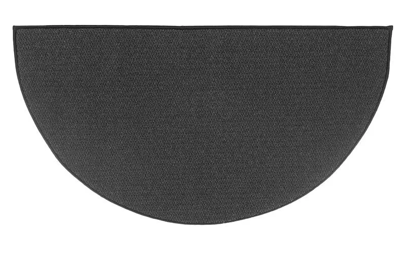 Wool Andiron Black Rug, 48" x 27"