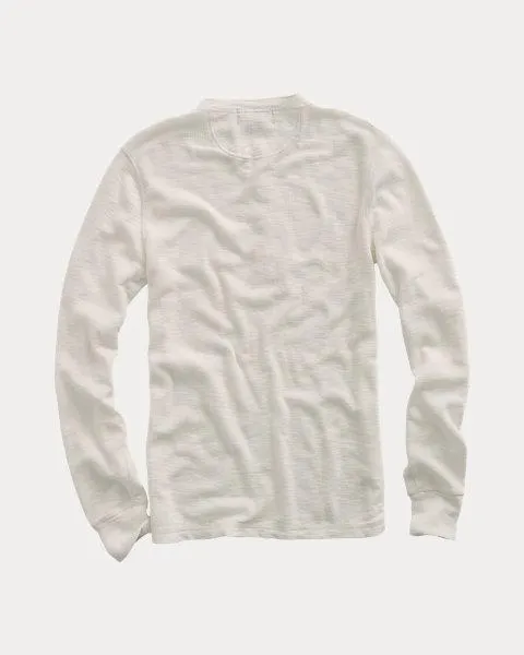 Waffle-Knit Henley Shirt