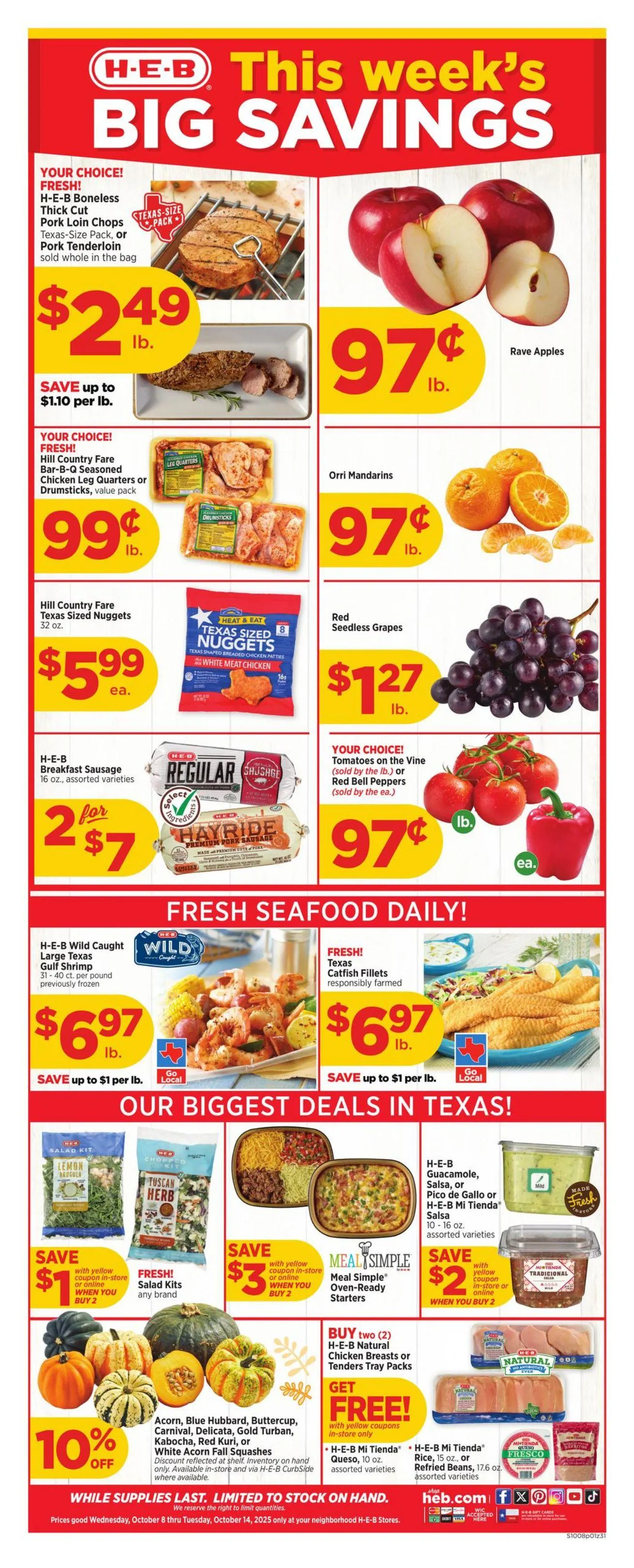 Weekly ad H-E-B from October 8 to October 14 2025 - Page 1