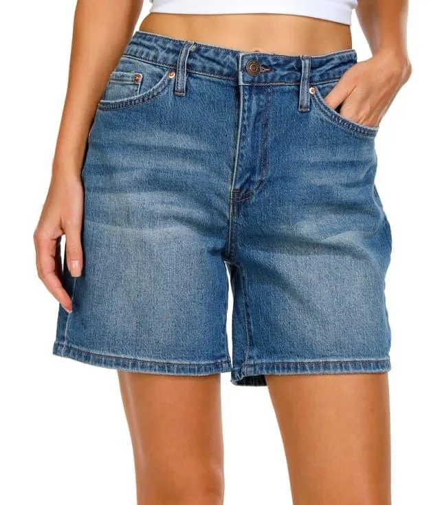 YMI Juniors Mid Rise Long Shorts