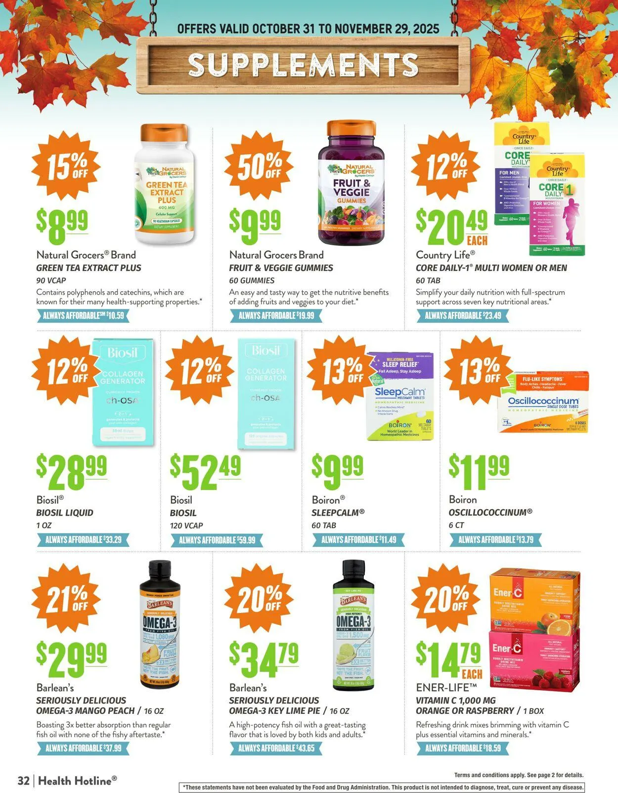 Weekly ad Natural Grocers from October 23 to November 3 2025 - Page 32