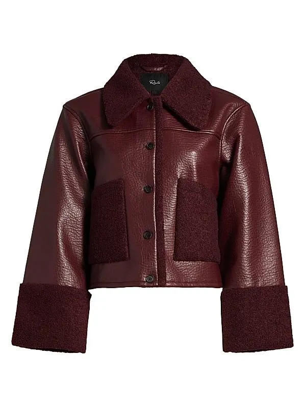 Dria Sherpa-Trimmed Boxy Jacket