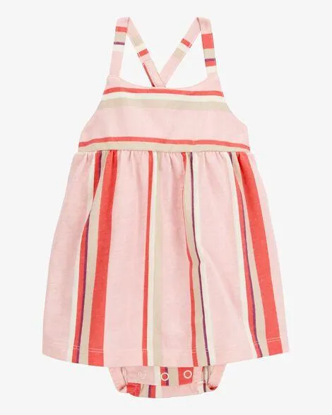 Baby Striped Sleeveless Sunsuit