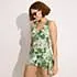 Women's Side Tie Mini Swim Dress Swimsuit