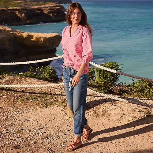 Women's Denim Mid Rise Boyfriend Jeans