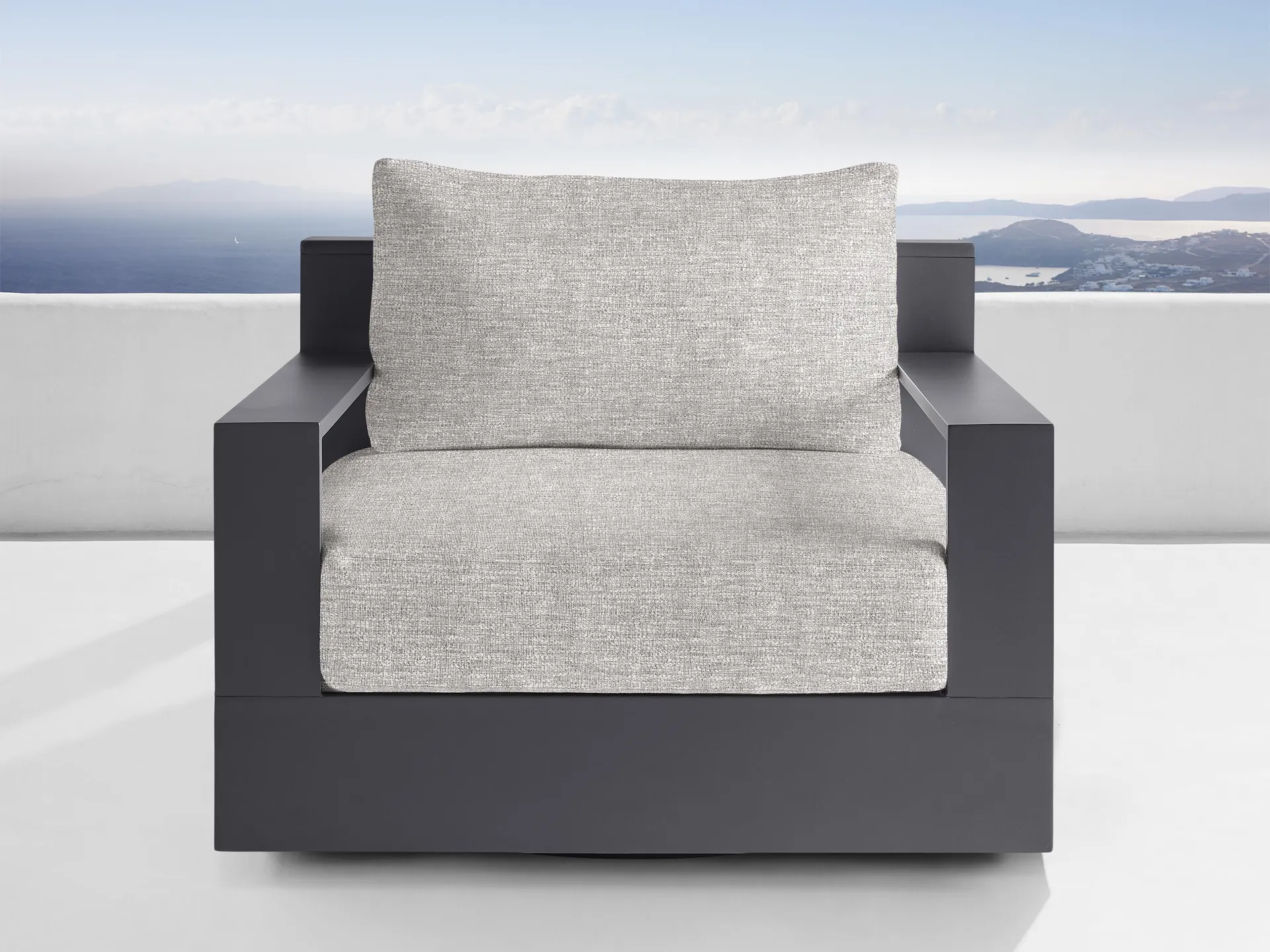 Bal Harbour Outdoor Aluminum Swivel Chair