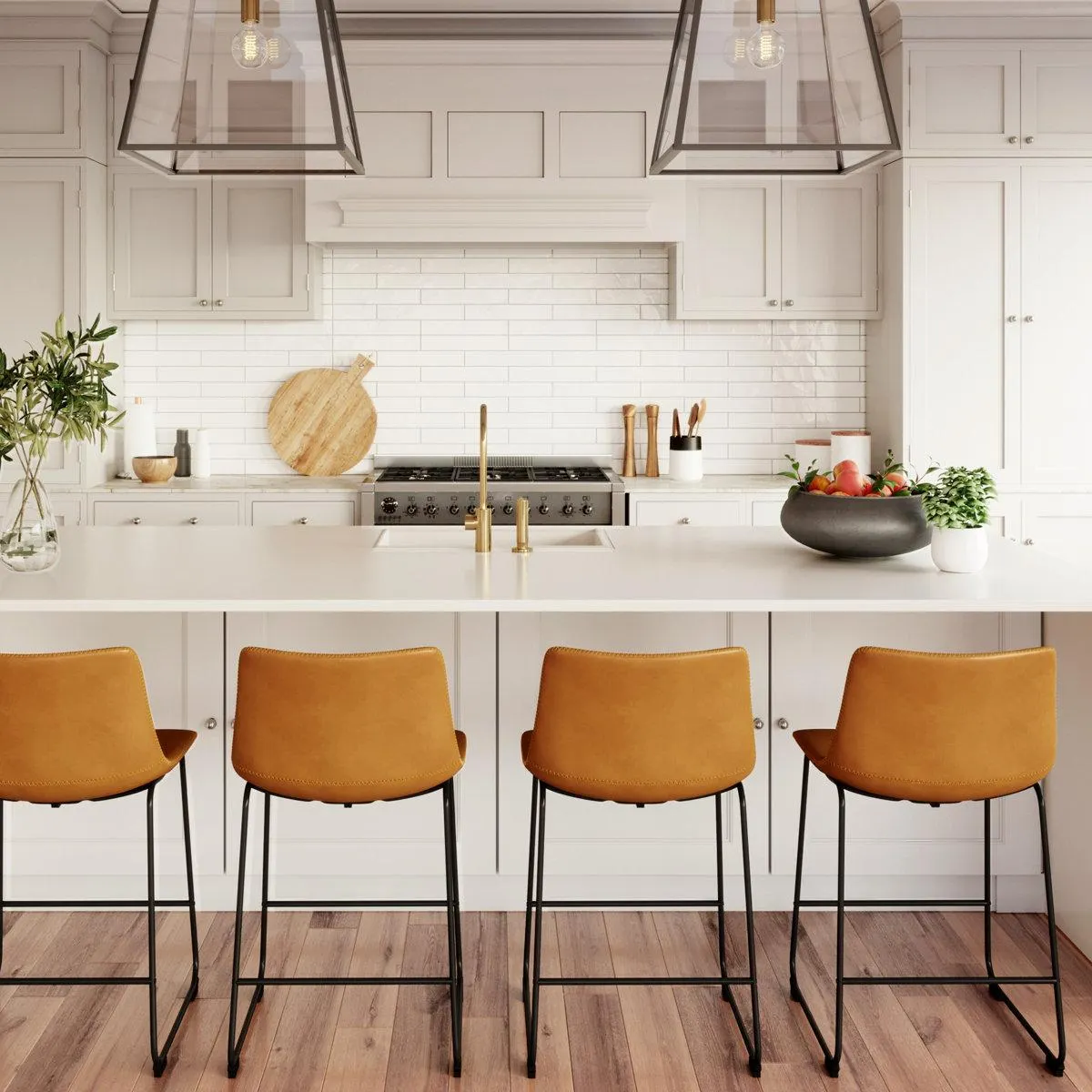 Nia Vegan Leather Bar & Counter Stool (Set of 2)