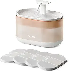 PETLIBRO Cat Water Fountain, 71fl oz/2.1L Ultra Quiet Pet Water Fountain for Cats Inside, BPA-Free, Two Flow Modes,Visible Water Level Dog Water Dispenser, Upgraded Cat Water Bowl with 4 Large Filters