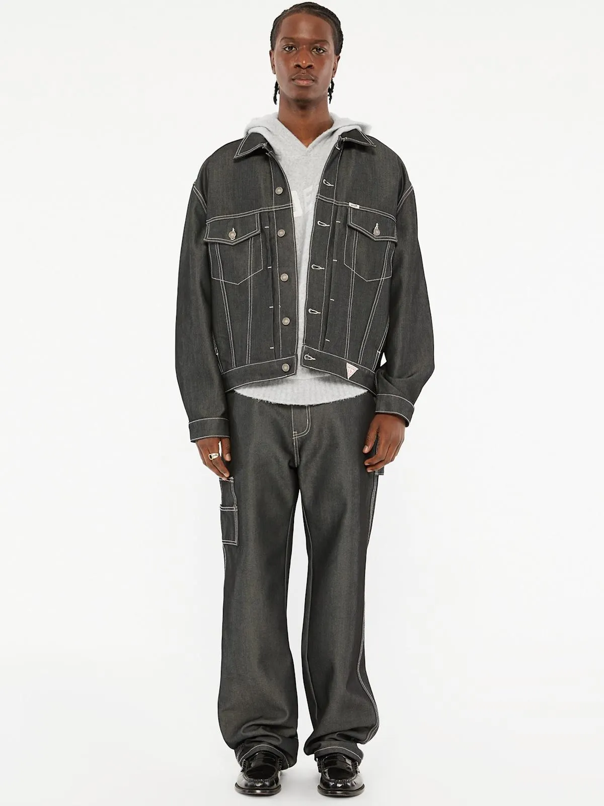 GUESS Originals Metallic Denim Trucker Jacket