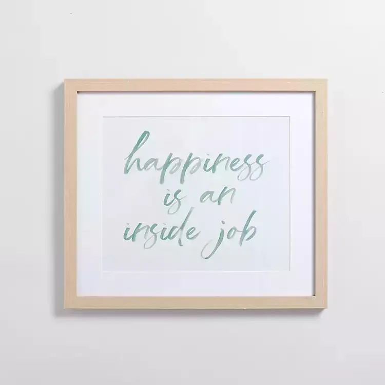 Happiness is an Inside Job Wall Plaque