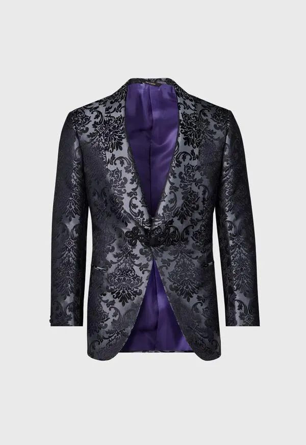 Floral Jacquard Silk Dinner Jacket