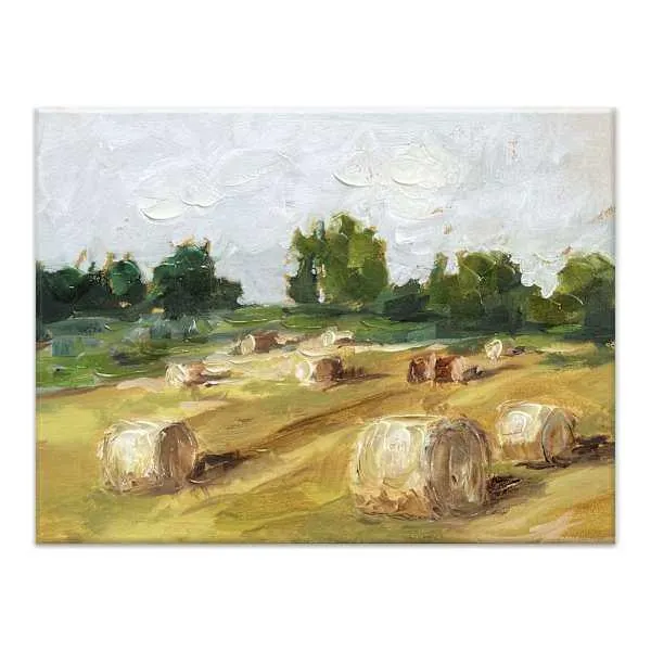 Hay Field Canvas Wall Art, 18x24