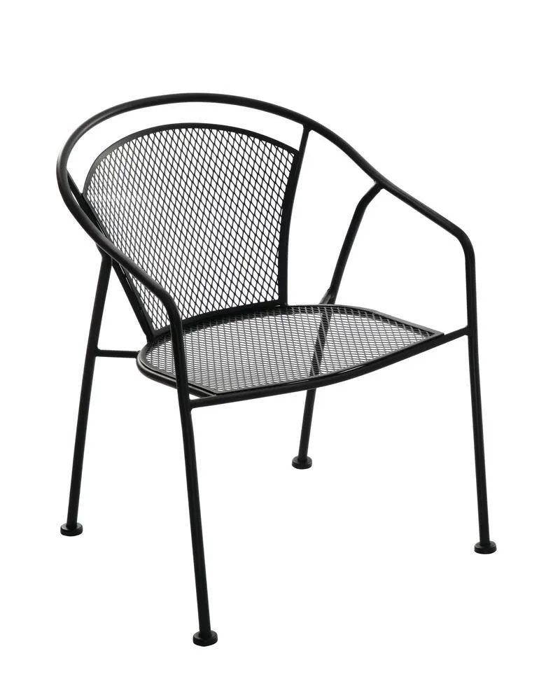 Backyard Creations® Wrought Iron Black Dining Patio Chair
