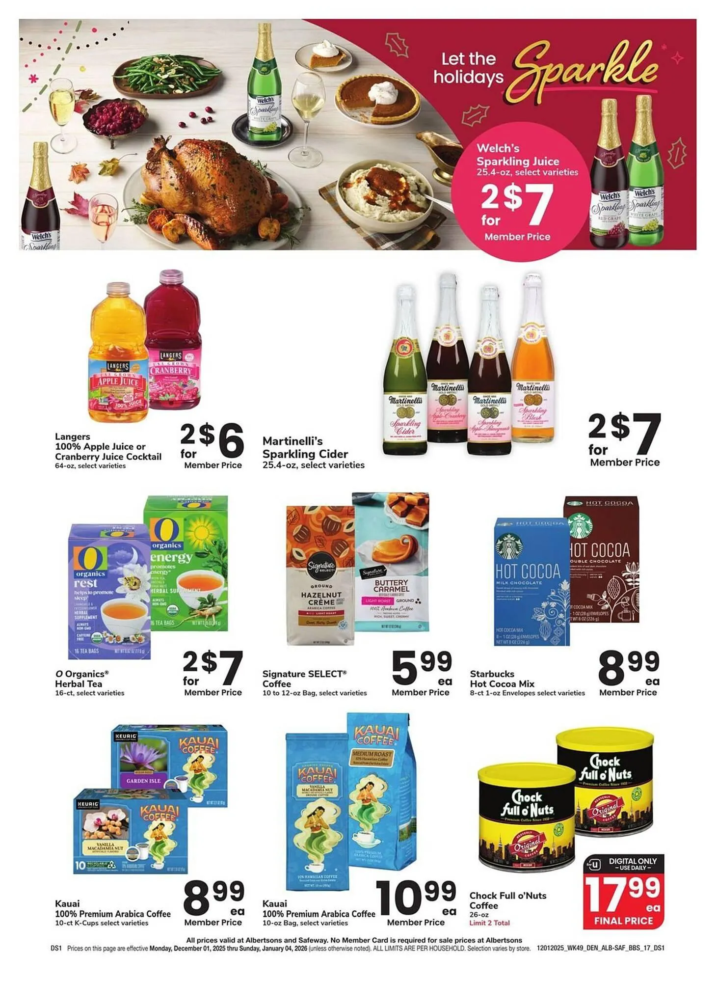 Weekly promotion Albertsons weekly ad spanning from December 1 to January 4 2026 - Page 17 for Catalogue 365