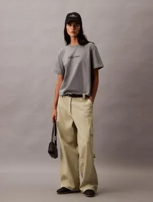 Standard Logo Boxy Fit Crewneck T-Shirt