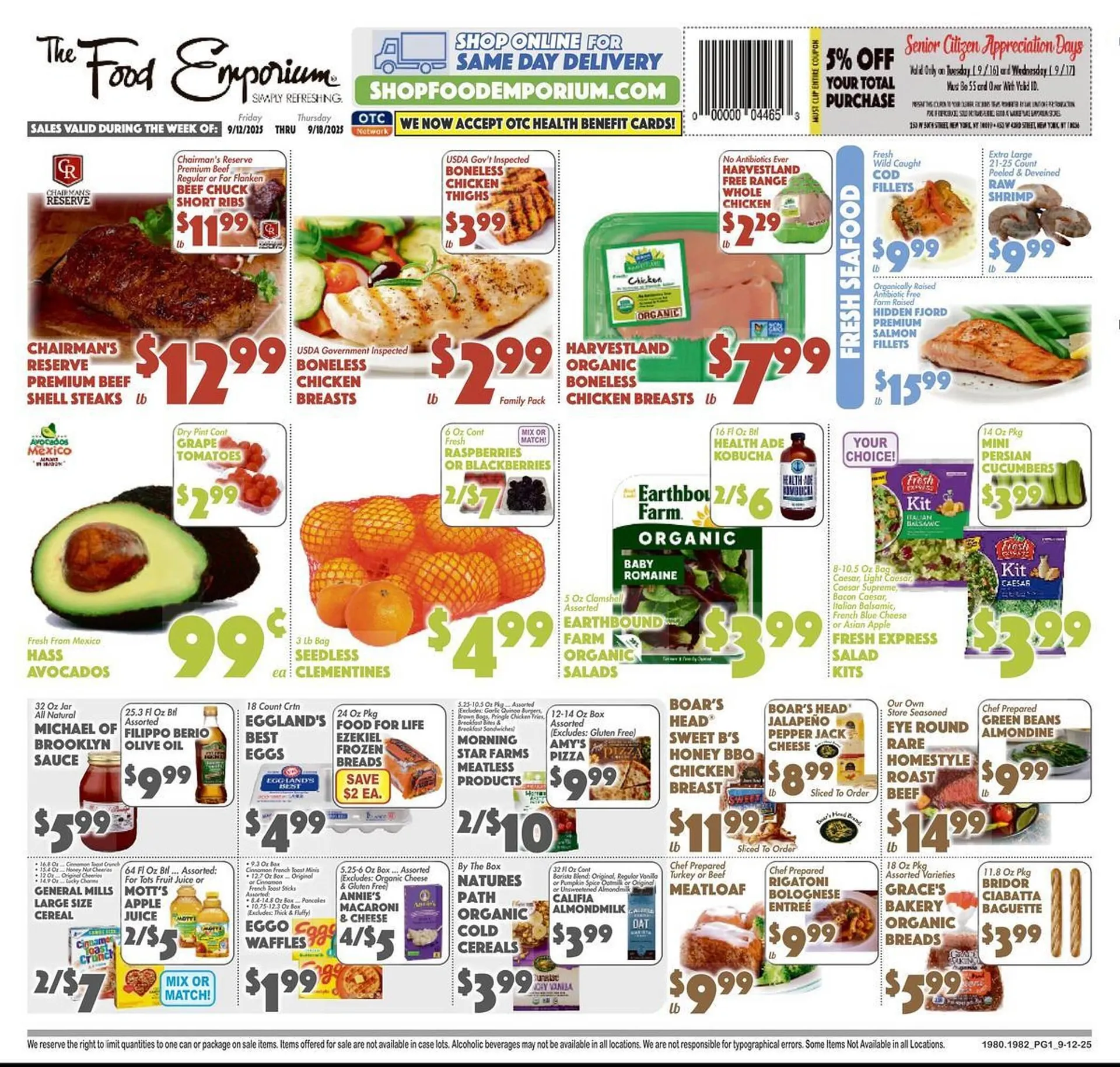 Weekly ad The Food Emporium circular from September 12 to September 18 2025 - Page 1