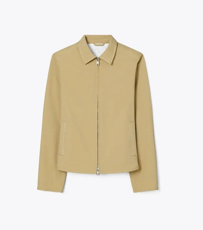 EMBROIDERED NYLON GOLF JACKET