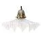 French Art Nouveau Frosted Glass Pendant Light, 1920s