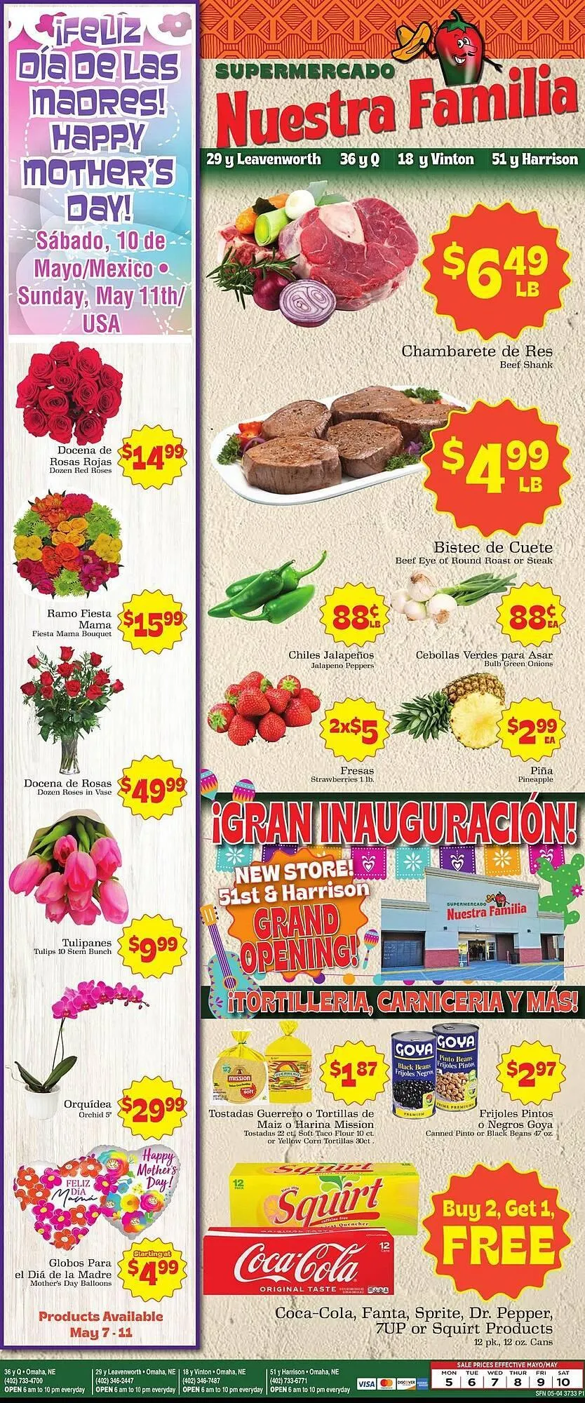 Catálogo de Supermercado Nuestra Familia Weekly Ad 4 de mayo al 10 de mayo 2025 - Página 1