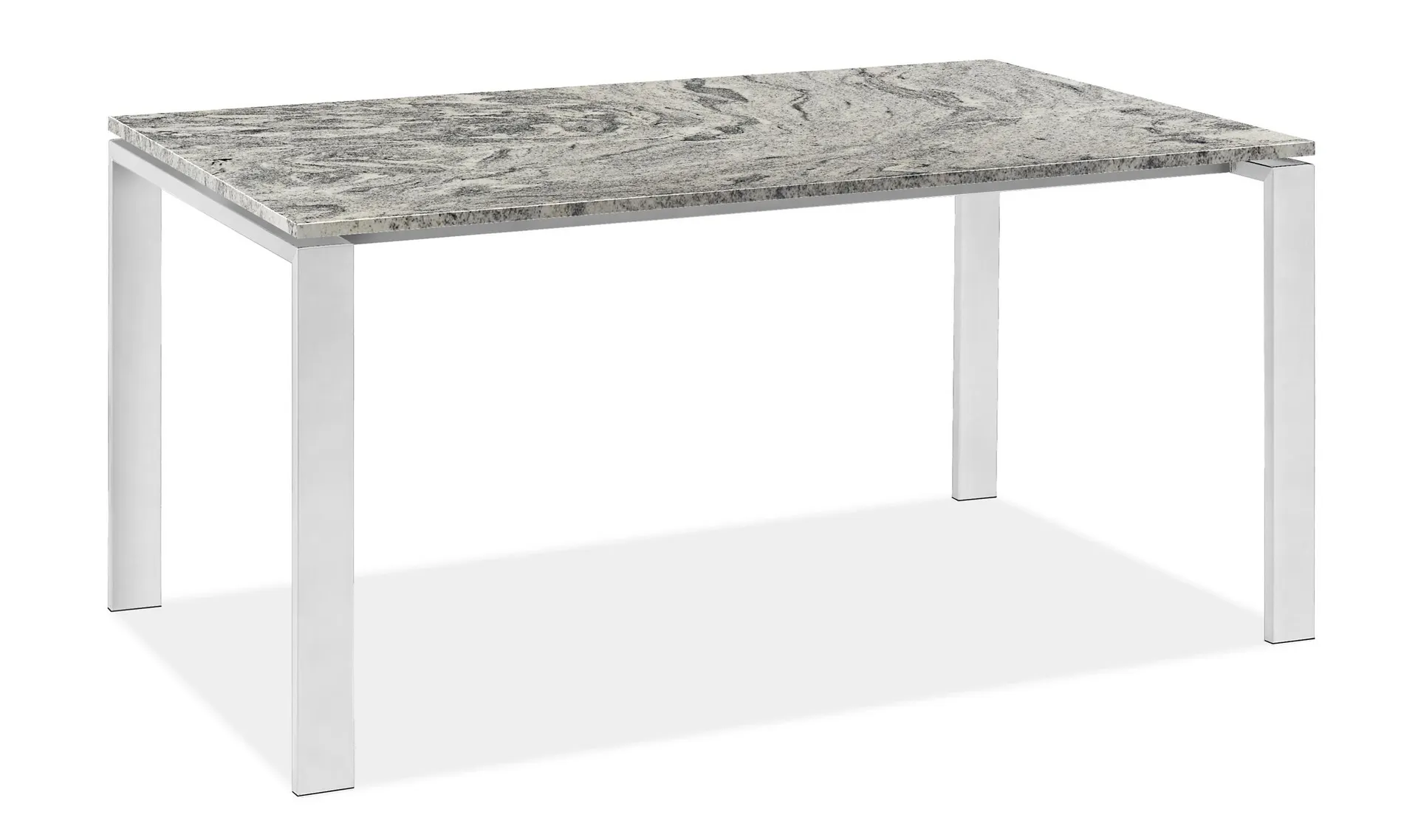 Rand 60w 36d Table in Stainless Steel w/Wiscont White Top