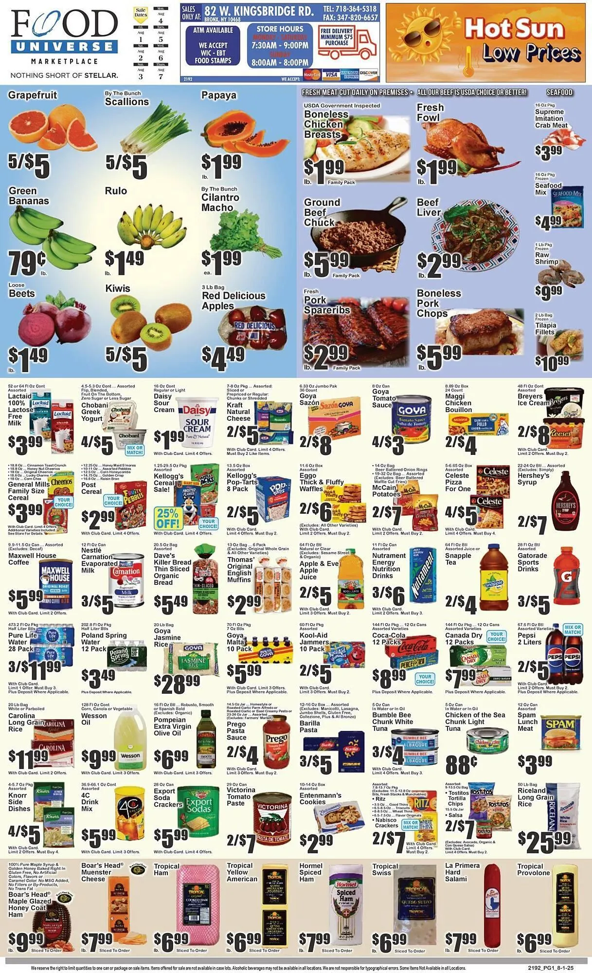 Weekly ad Food Universe Weekly Ad from August 1 to August 7 2025 - Page 1