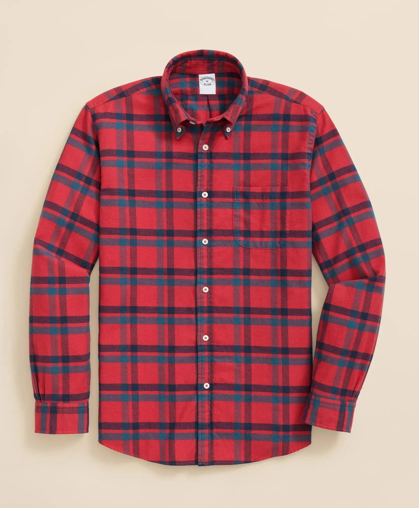 Portuguese Flannel Polo Button Down Collar, Bold Plaid Shirt