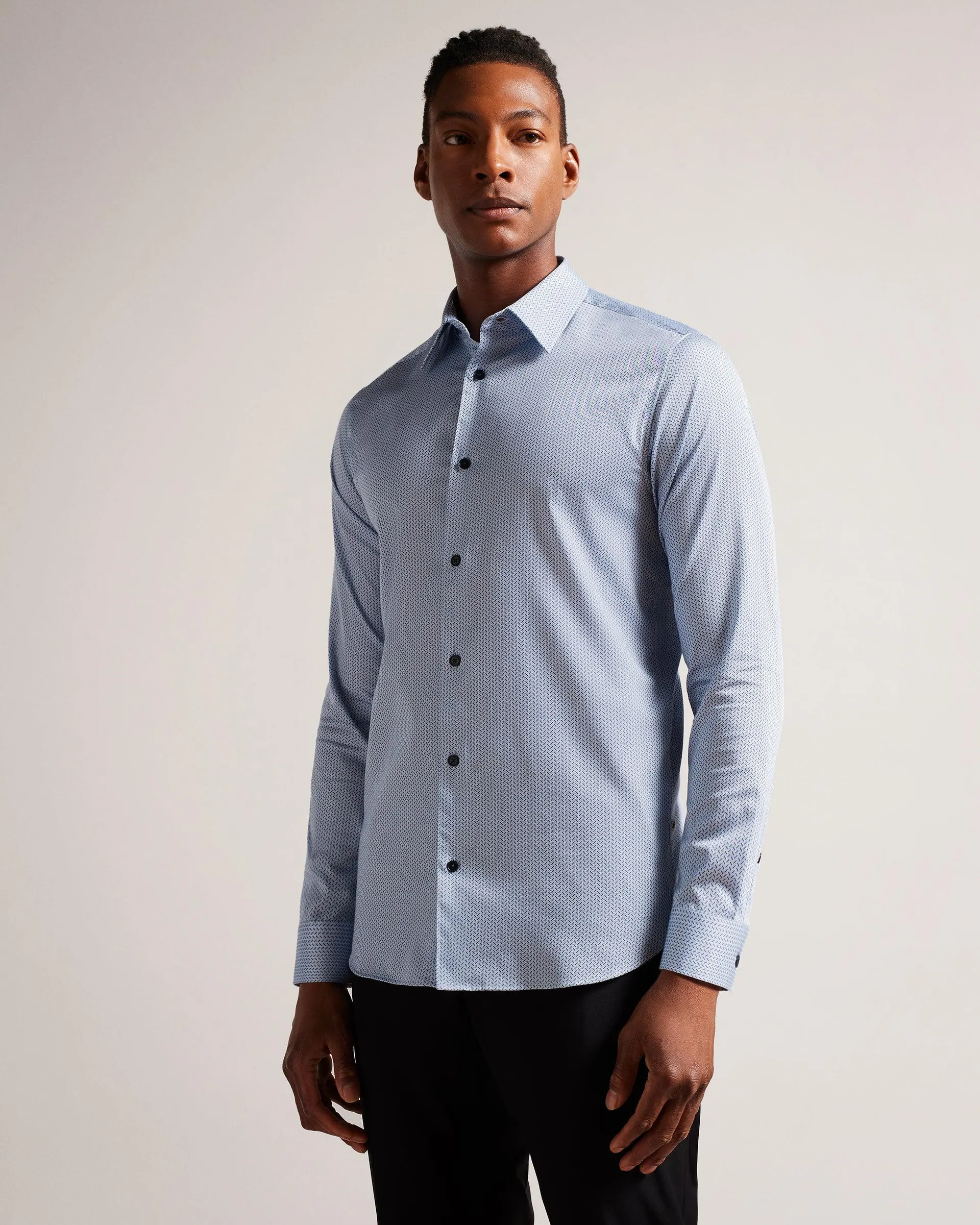LS Herringbone Geo Shirt