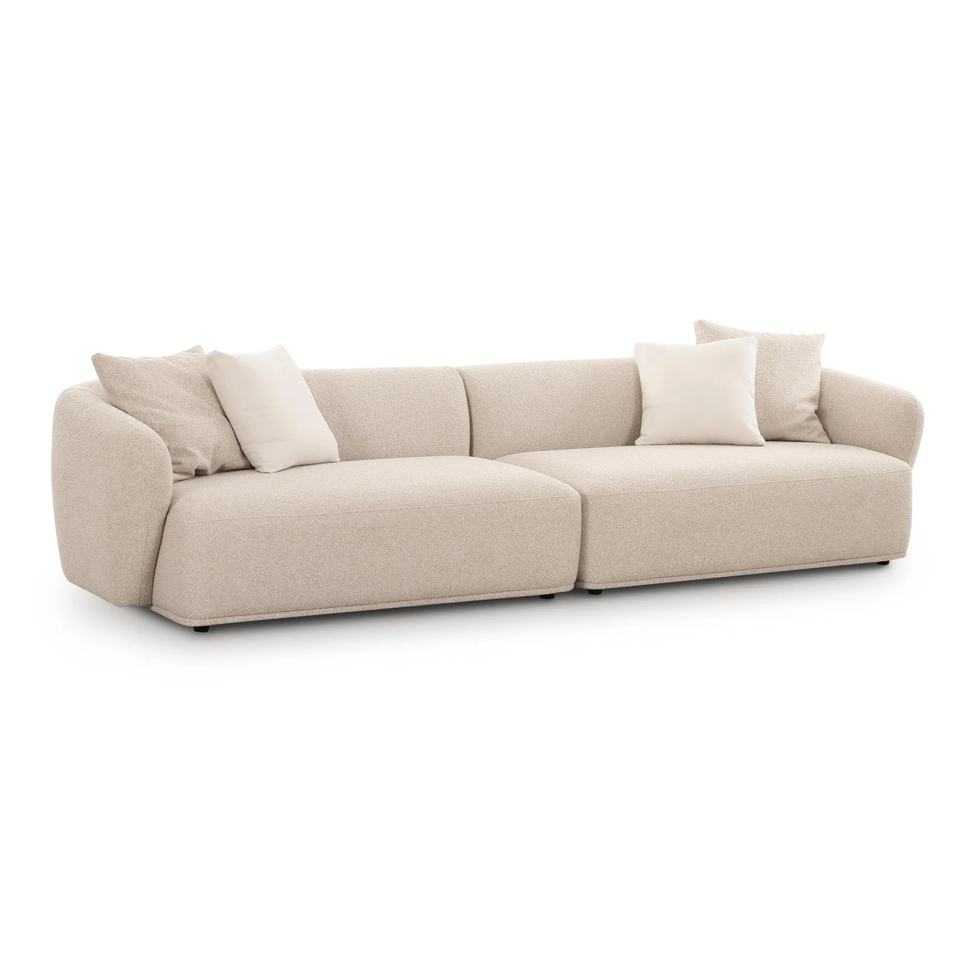 Sylvie 118" Cream Boucle Sofa