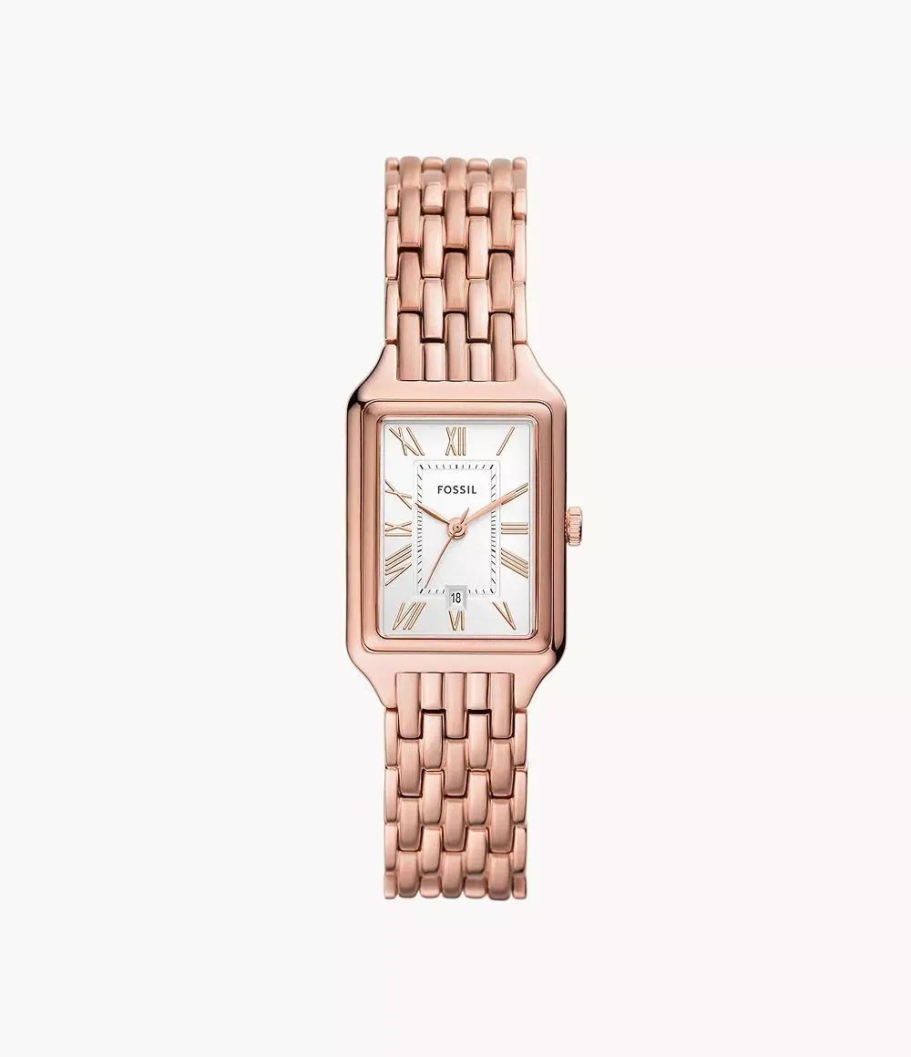 Raquel Three-Hand Date Rose Gold-Tone Stainless Steel Watch