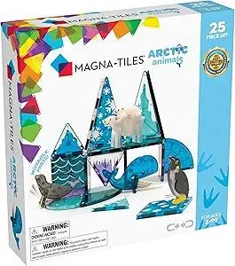 MAGNA-TILES Arctic Animals 25-Piece Magnetic Construction Set, The ORIGINAL Magnetic Building Brand