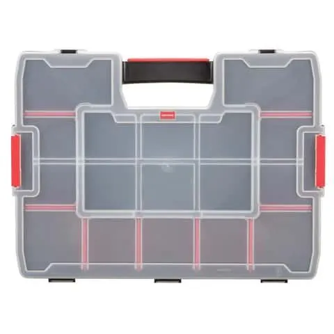 Craftsman 13 in. W X 3.5 in. H X 17.5 in. D Storage Organizer Plastic 15 compartments Black/Red
