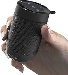 Bluetooth Speaker, Portable Bluetooth Speakers with Wireless Stereo Pairing, Built in Mic, 360° HD Sound,IP65 Waterproof Speaker,Support TF Card, for Home/Party/Outdoor/Beach, Gift For Men/Women-Black