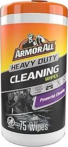 Armor All Heavy Duty Cleaning Wipes, Disposable Car Wipes (75 Count)