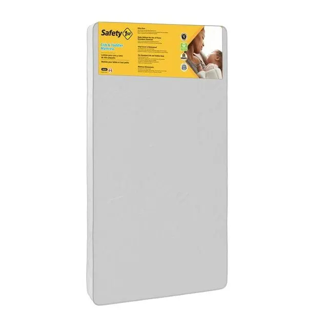 Safety 1st Sweet Dreams 5" Crib & Toddler Mattress with Waterproof Cover| Greenguard Gold Certified