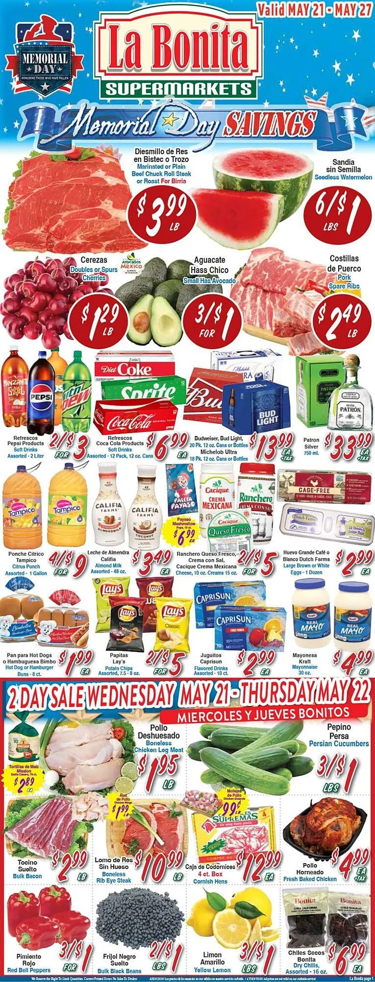 La Bonita Supermarkets Weekly Ad - 1