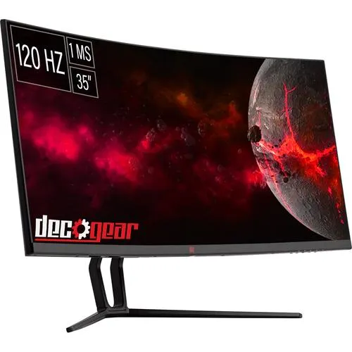 Deco Gear 35" Curved Gaming Ultrawide Monitor, 3440x1440, 120 Hz, 1ms MPRT, (Open Box)