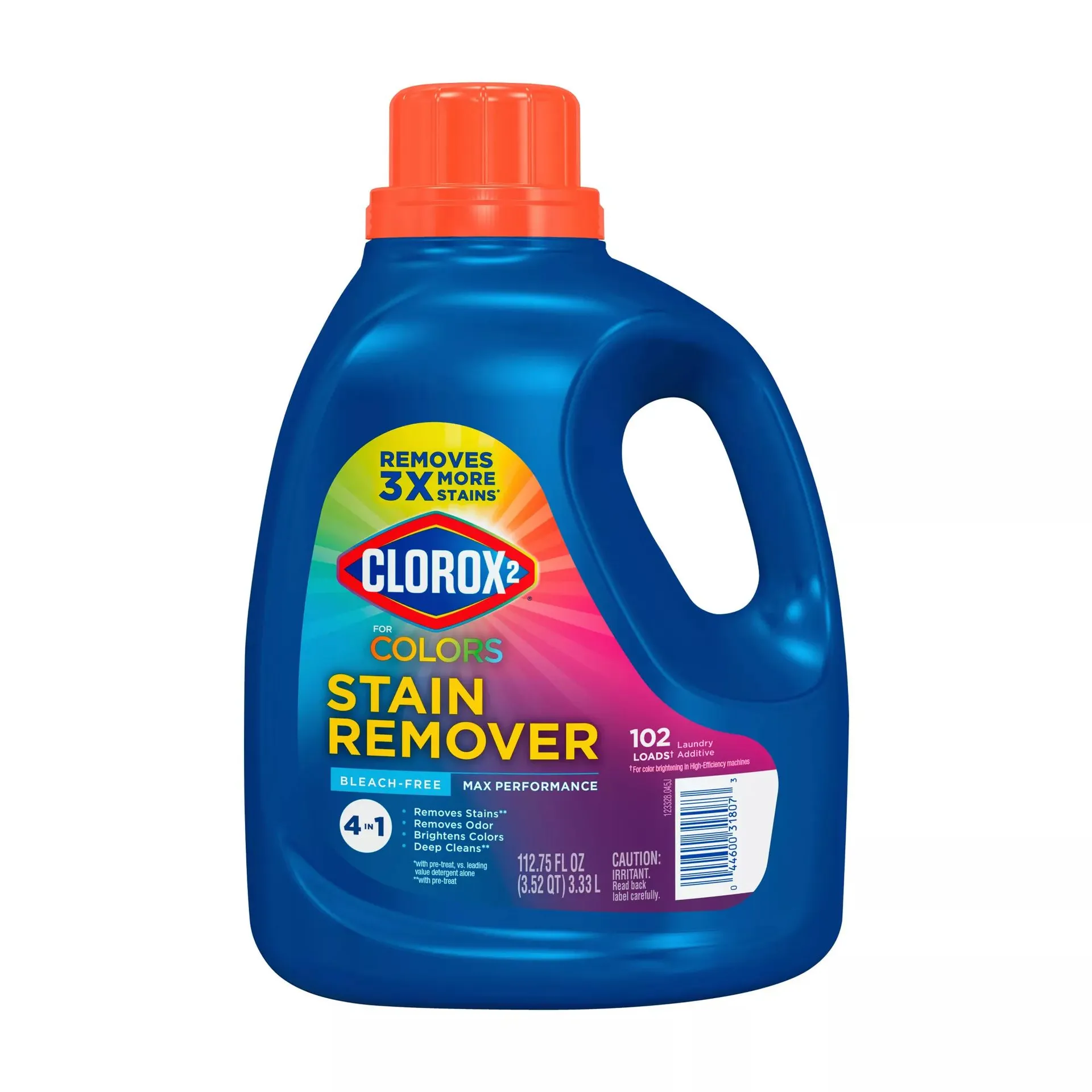 Clorox 2 for Colors Max Performance Stain Remover, 102 loads/112.75 oz.