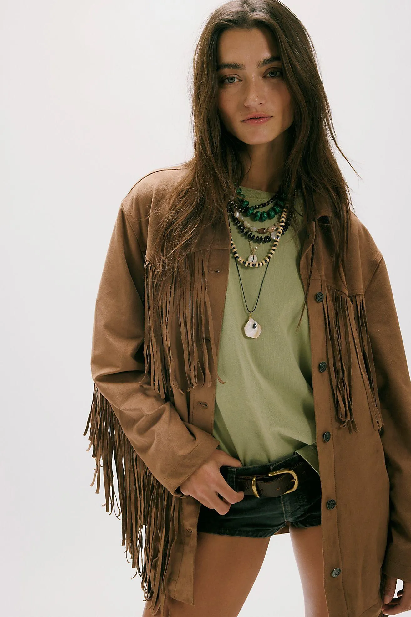 We The Free Fringe Out Vegan Suede Jacket